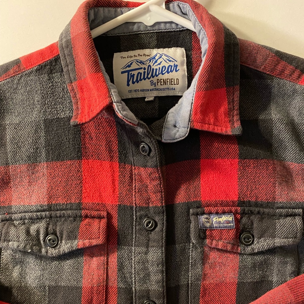 Madewell x Penfield boyfriend Buffalo plaid flannel long sleeve shirt
